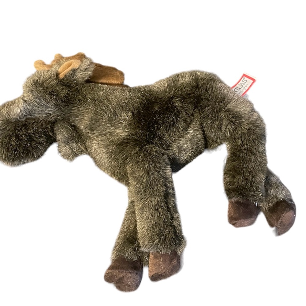Douglas the cuddle toy Plush Moose Brown 12” long